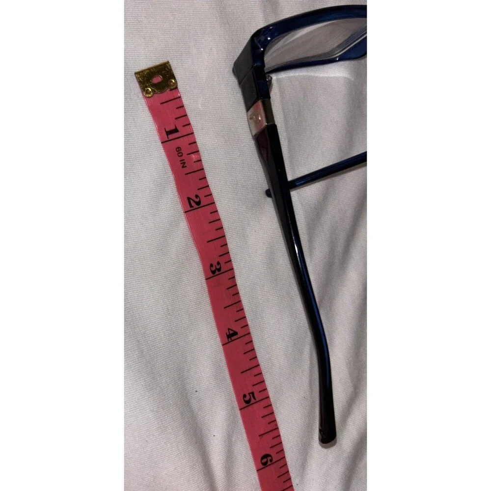 Dark Blue Frame Oval Eyeglasses Sophisticated Office Classic Versatile